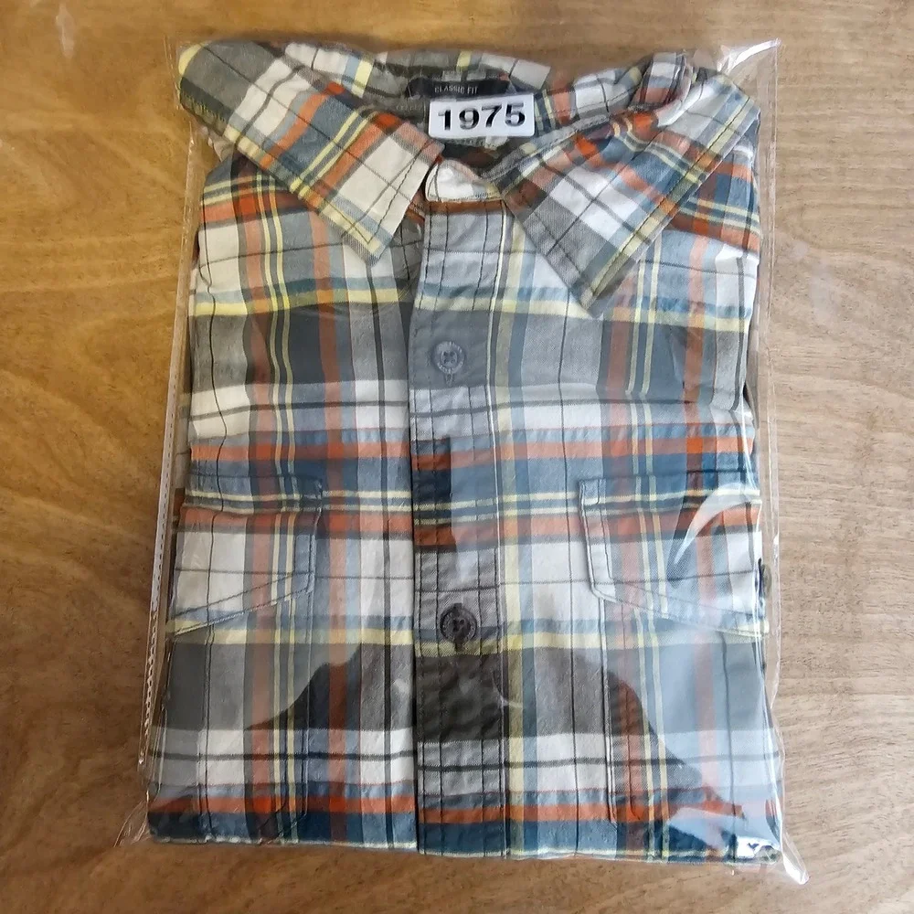 Eddie Bauer Mens 2XL Classic Fit Plaid Button Down Shirt Multi Color Long Sleeve